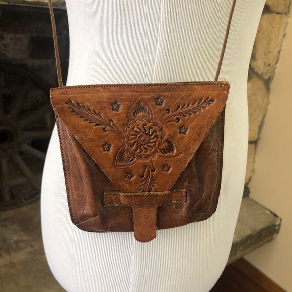 Bags Darling Leather Handmadetooled Leather Mini Purse Poshmark